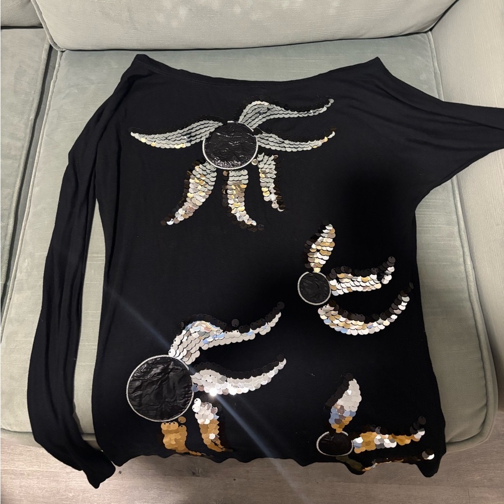 Black Sequin Embellished blouse